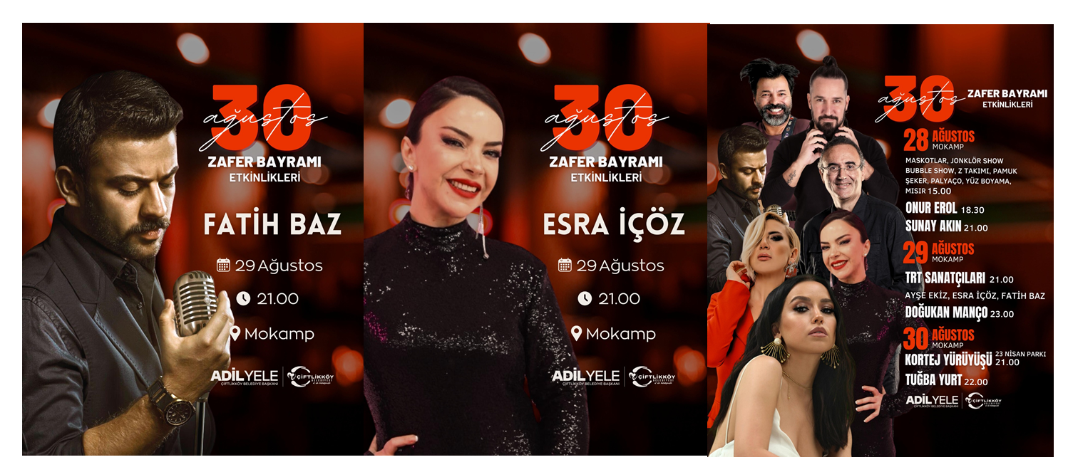 ÇİFTLİKKÖY ZAFER BAYRAMINI KONSERLERLE KUTLAYACAK