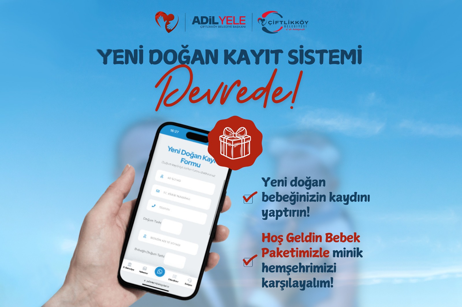 ÇİFTLİKKÖY’DE YENİ DOĞAN KAYIT SİSTEMİ DEVREYE ALINDI
