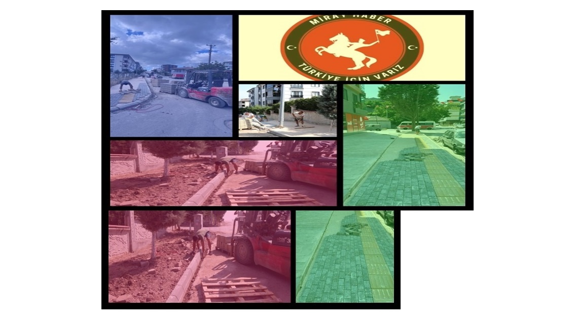 ÇİFTLİKKÖY’DE PARKE YOL VE KALDIRIM ÇALIŞMALARI SÜRÜYOR