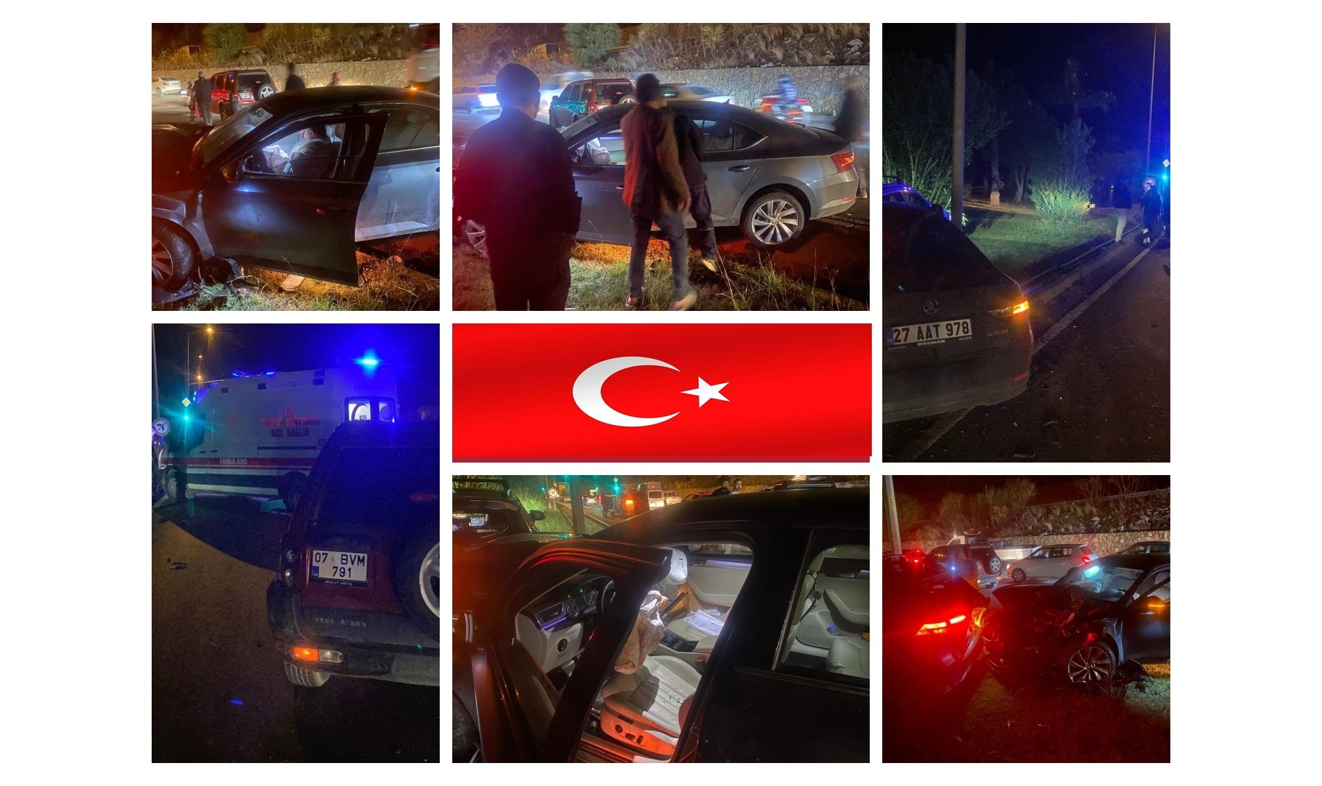 ALANYA DA MADDİ HASARLI KAZA