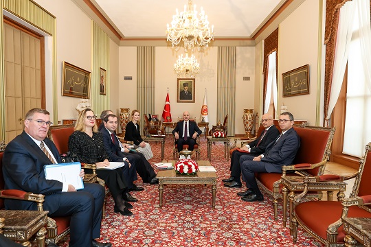 TBMM BAŞKANI KURTULMUŞ, AB DIŞ İLİŞKİLER VE GÜVENLİK POLİTİKASI YÜKSEK TEMSİLCİSİ KALLAS’I KABUL ETTİ