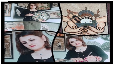 HATAY’LI MOZAİK SANATÇISI DEPREMİN İZLERİNİ TABLOLARINA YANSITIYOR