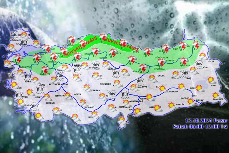 Kuzeyde ‘kuvvetli yağış’ bekleniyor