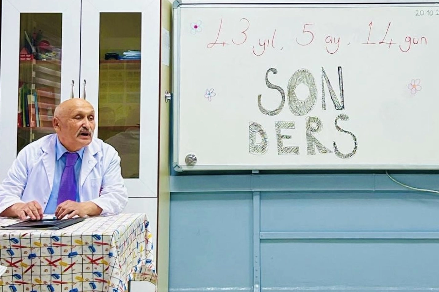 Giresun’da ‘son ders’te öğretmene duygusal veda